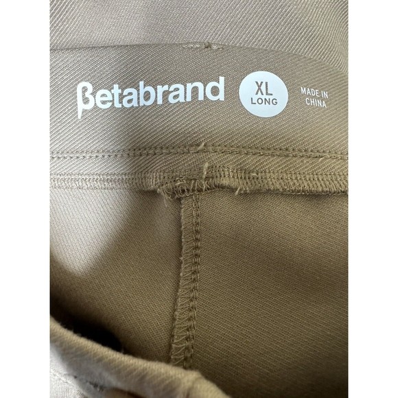 Betabrand Classic Dress Yoga Pant Straight Leg Khaki Twill Women’s XL Long - Picture 7 of 8